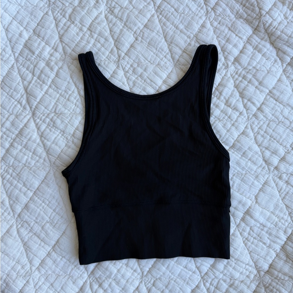 Lululemon Longline Ribbed Reversible Sports Bra - Black